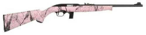 Mossberg Rifle 702 Plinkster 22 Long Blued Synthetic Pink Marble Stock 18"Barrel 37088